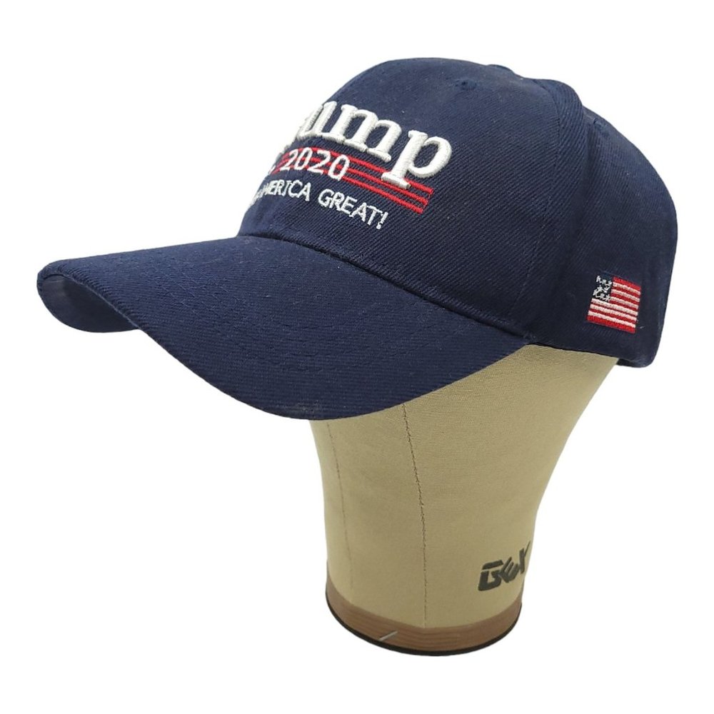 Trump 2020 Keep America Great Blue OSFM Strapback Cap Trucker Golf Baseball Hat - Picture 2 of 13